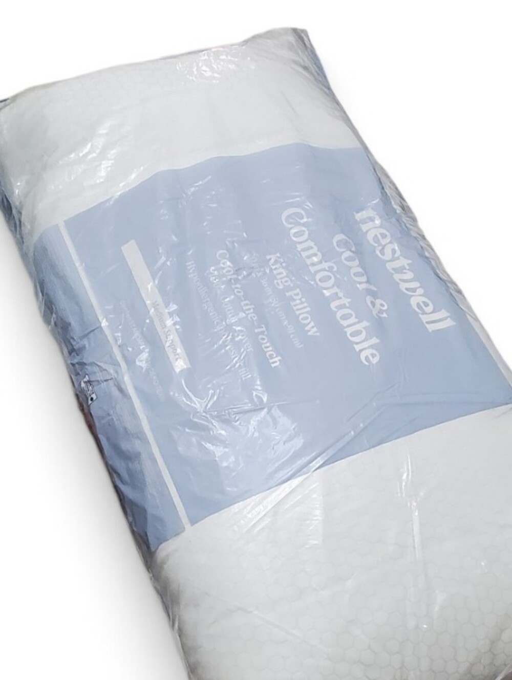 New Nestwell Cool & Comfortable King Medium Support Pillow - White
